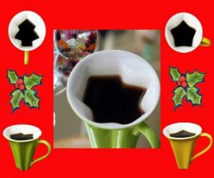 yapboz kahve kupaları, Noel şekiller
